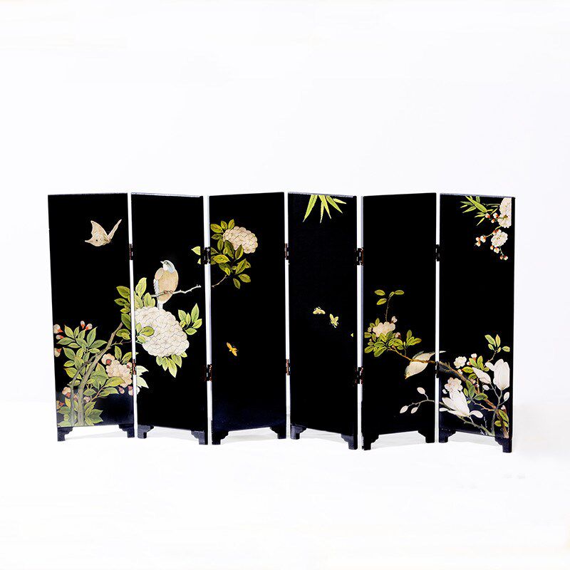 中式国潮茶空间茶桌面小屏风复古茶台漆器茶道礼盒装