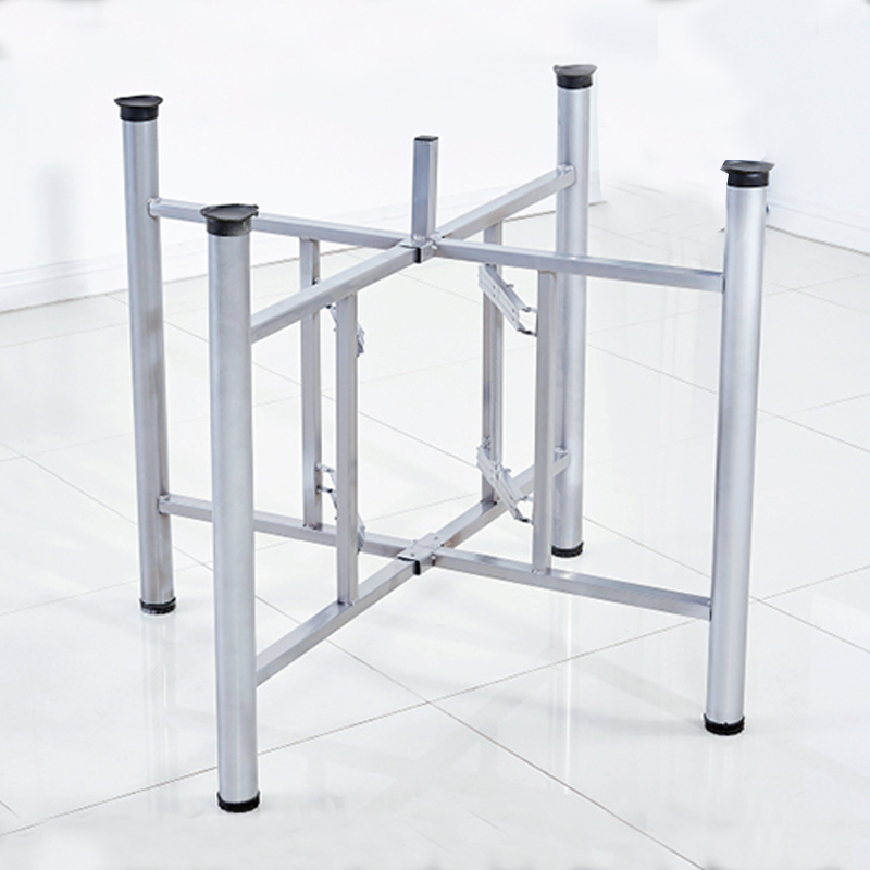 折叠架子圆餐桌桌腿大圆桌脚架不锈钢桌架铁艺材质园桌架定制