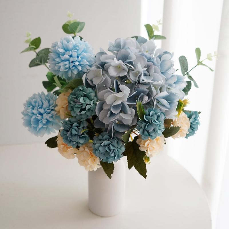 绣球假花仿真花束塑料花小清新把束花绿植绢布花干花家居摆设装饰