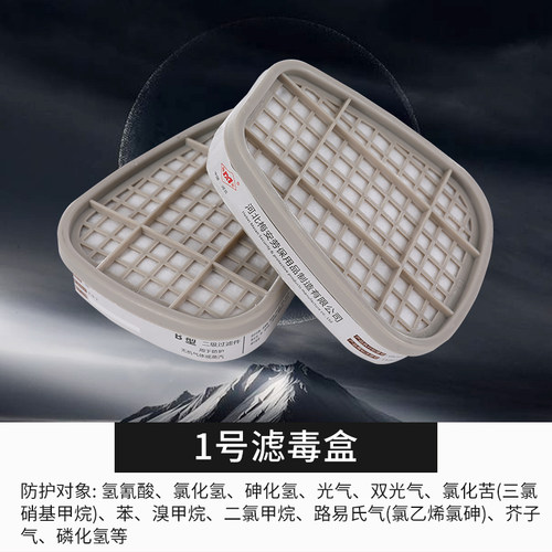 防毒面具梯形过盒防氨气硫化氢过棉
