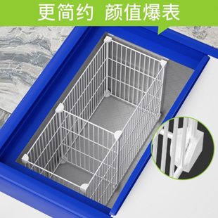冰柜隔断分隔栏隔板整理架子收纳神器网格筐分隔架冰箱内部置物架