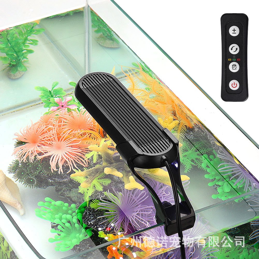 鱼缸水族夹灯 LED鱼缸灯迷你水草照明灯高亮度水族照明灯定时款