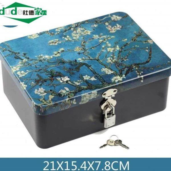 带锁铁盒存钱小箱子 加厚小型保险箱家用办公 密码储物箱收纳盒子,节庆用品/礼品,储蓄罐,淘宝优惠券,粉丝福利购,淘宝优惠卷
