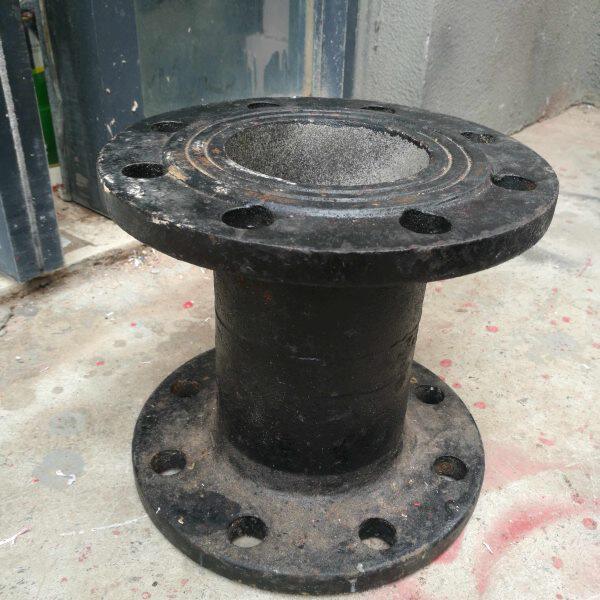 双头法兰短管 DN100 消火栓加高管 短接头 铁管带法兰150双盘铁管