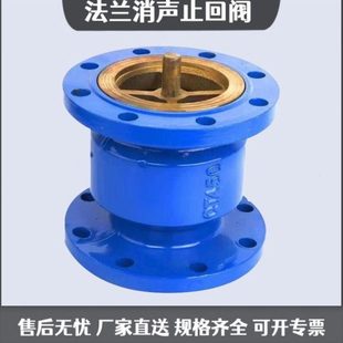 得筑工品法兰消声止回阀HC41X-16球铁止回阀DN100