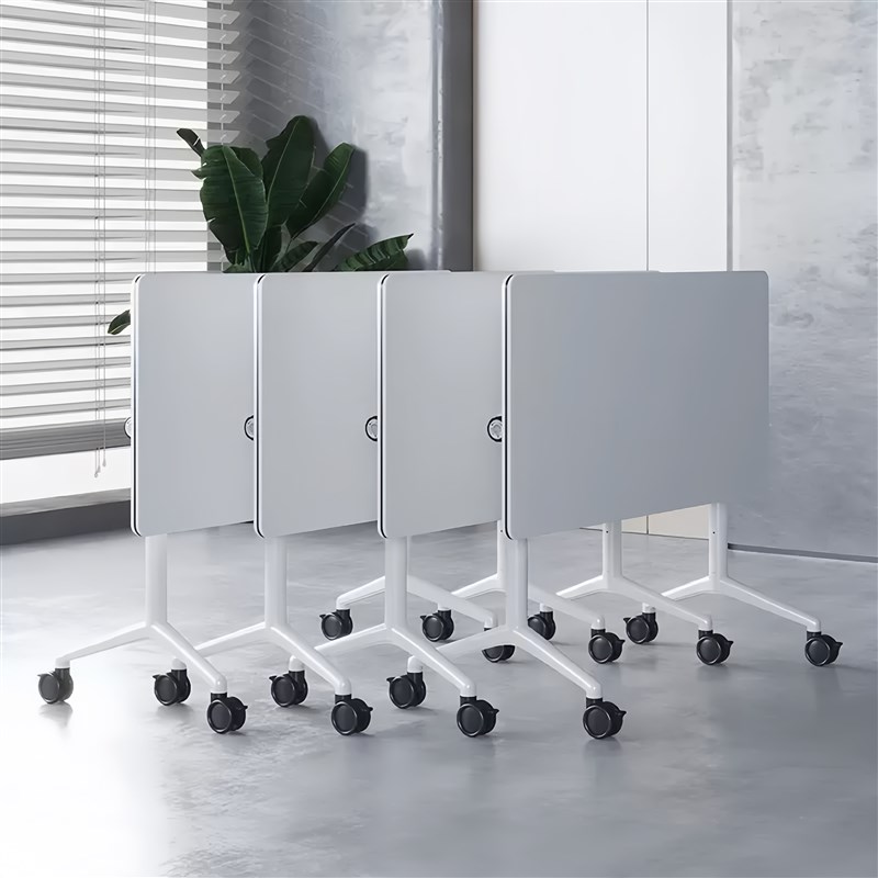 加厚培训桌折叠会议桌可移动组合拼接H简约双人长条桌教育机构课