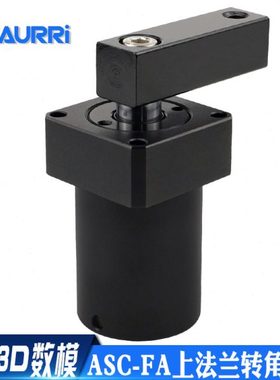 艾拉瑞尔空压转角缸上法兰配管式安装 夹具气缸 ASC-FA32/40/50/6
