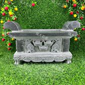 石雕长方形香炉寺庙复古寺院祠堂石头香炉仿古庭院青石香炉大理石