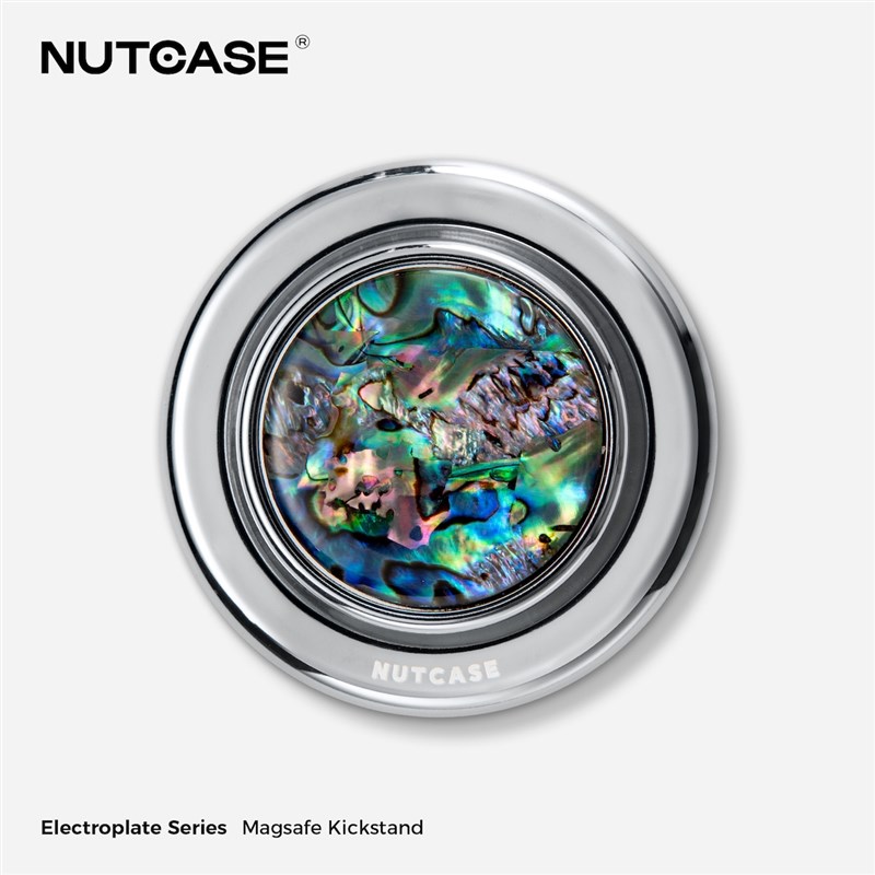 NUTCASE高级感简约天然贝母适用MagSafe磁吸手机气囊支架背贴扣创