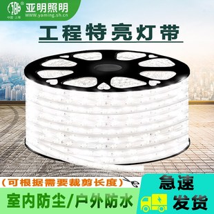 上海亚明灯带led灯条家用超亮外墙商用室外户外防水线220v跑马灯