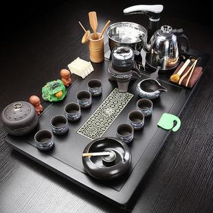 一体茶台烧水壶客厅家用功夫茶具泡茶陶瓷 小型茶盘家用全自动套装