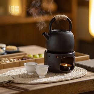 茶馆温茶套装 新中式 商用大容量提梁壶蜡烛煮茶器加热保温煮茶壶