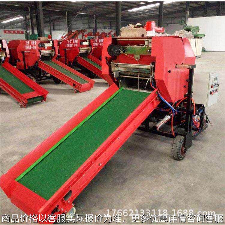 牛羊饲料打捆包膜机 鲜玉米秆保鲜圆捆包裹机 畜牧养殖青储压块机