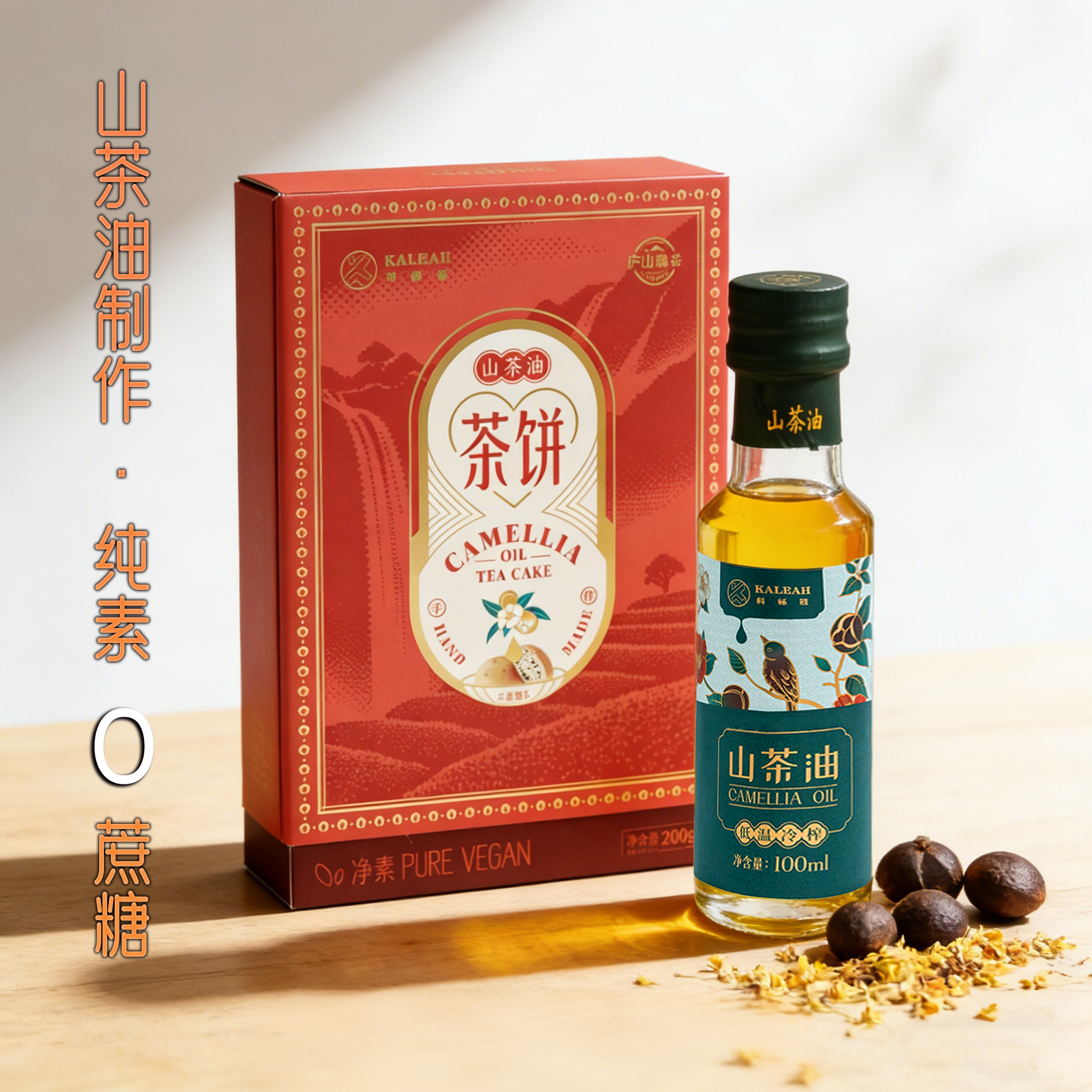 九江茶饼科栎雅山茶油茶饼礼盒  纯素0蔗糖新中式茶点送长辈礼品