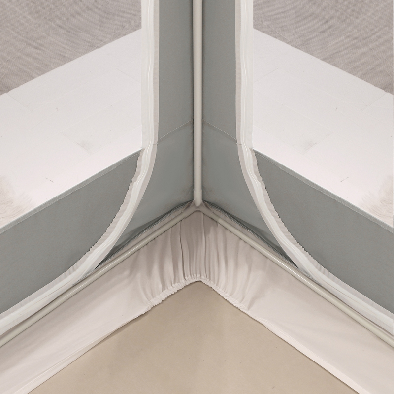 外穿杆坐床式蚊帐三开门回底宫廷床笠款防摔家用遮光帘卧室防尘顶