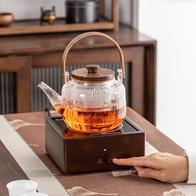 煮茶器煮茶炉煮茶壶烧水壶泡茶专用老白茶玻璃茶具电热一体电陶炉