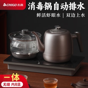 志高泡茶专用烧水壶茶台电热水壶全自动上水一体无缝内胆煮茶壶