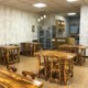 碳化防腐桌椅户外公园酒吧饭店面馆咖啡快餐店实木餐桌椅组合
