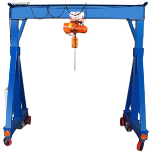 小型龙门吊架可拆卸移动手推起重吊架1t升降式行车天车简易龙门架