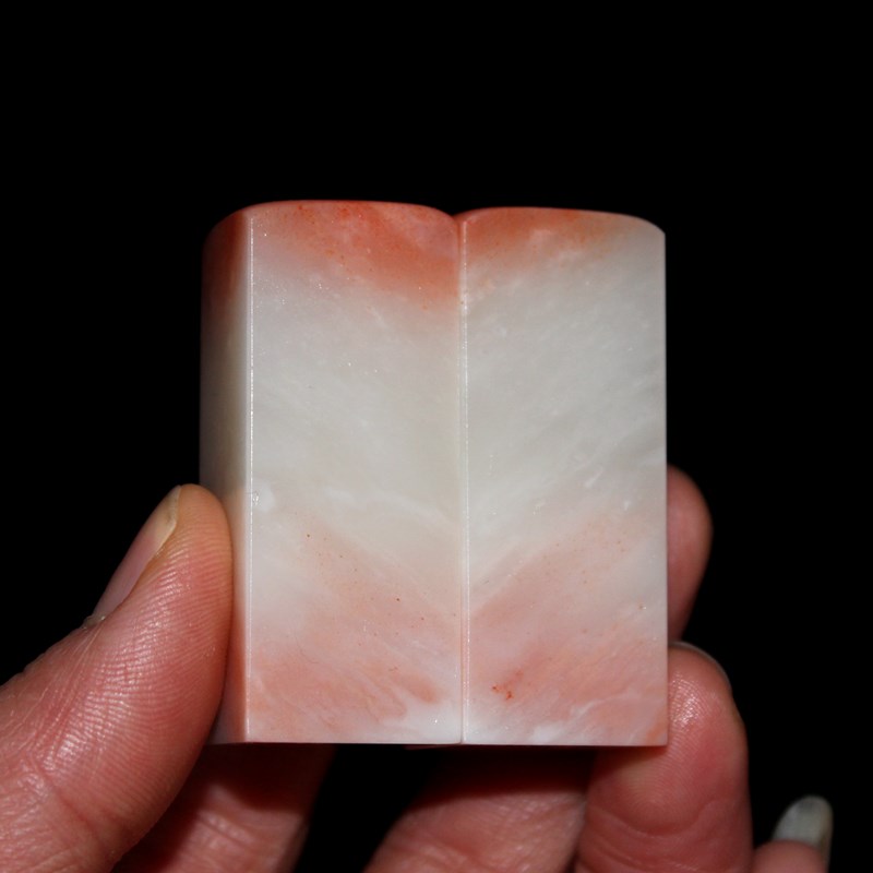 老挝石芙蓉寿山石对章同心对章书法字画珍藏精品情侣结婚七夕礼品