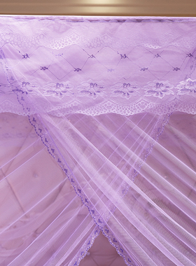 欧式宫廷蚊帐支架公主风1.8米1.5床1.2m落地双人家用三开方顶通用