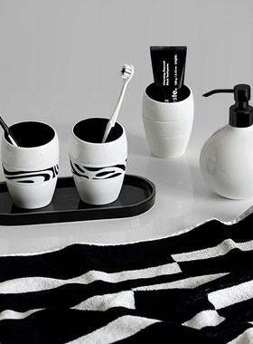 简约个性陶瓷洗漱杯刷牙杯牙缸牙具杯新款情侣漱口杯子家庭用套装