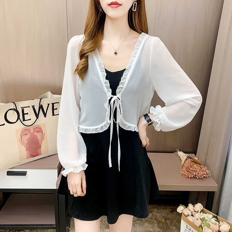 小披肩雪纺防晒开衫上衣女夏季配吊带裙子外搭罩衫薄款空调衫外套,女装/女士精品,蕾丝衫/雪纺衫,淘宝优惠券,粉丝福利购,淘宝优惠卷