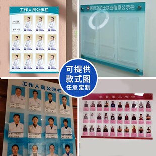 工作人员岗位牌员工信息医护人员一览表职务公示牌医生简介展示牌