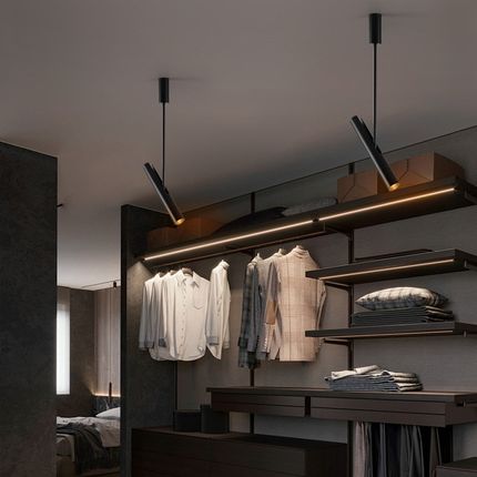 led长杆射灯明装吸顶式cob轨道灯服装店餐厅背景墙简约北欧导轨灯