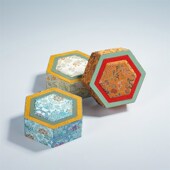 新中式 盒 宫廷葫芦首饰盒宋锦提花珠宝收纳盒文玩手链手镯饰品包装