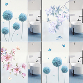 浴室磨砂玻璃贴纸卫生间透光不透明装 饰遮光防窥防走光窗户门贴膜