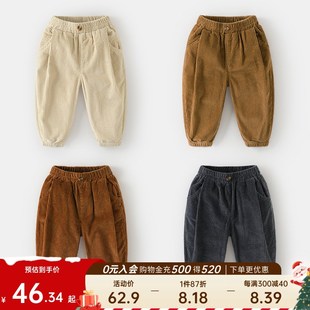 儿童宝宝1岁3小童秋季 春秋童装 洋气潮U13218 子春装 男童灯芯绒长裤