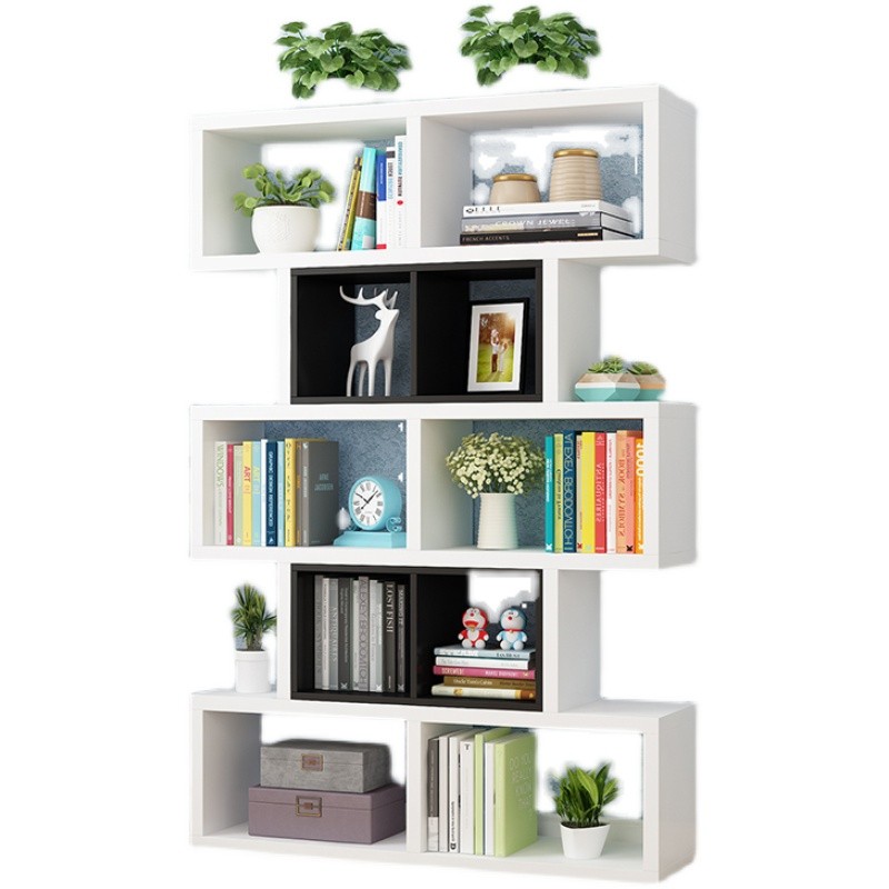 落地简约书架置物架书柜客厅隔断展示架创意飘窗整理收纳办公书架