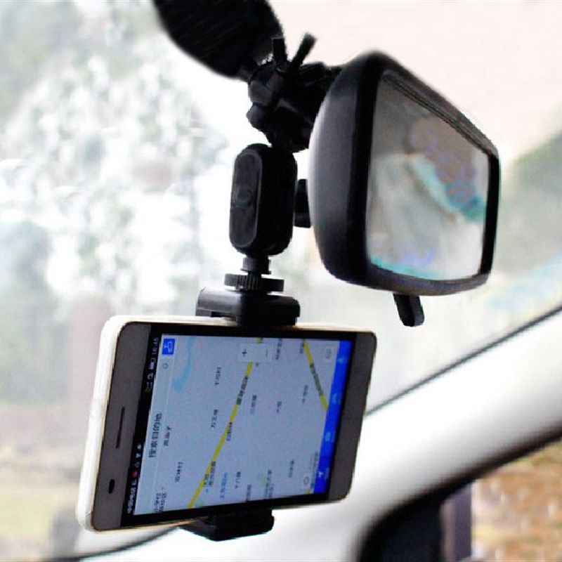 包邮送加长杆 汽车车载后视镜安装手机导航行车记录仪支架可调节