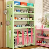 家用鞋 柜玄关入户门后 架钢制多层置物架门口落地简易收纳架铁艺鞋