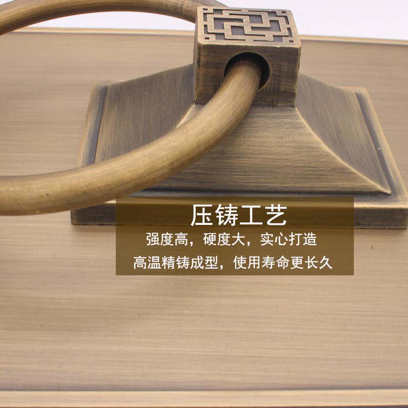 仿古纯铜大门拉手中式别墅四合院门环把手复古木门双开门古铜拉环