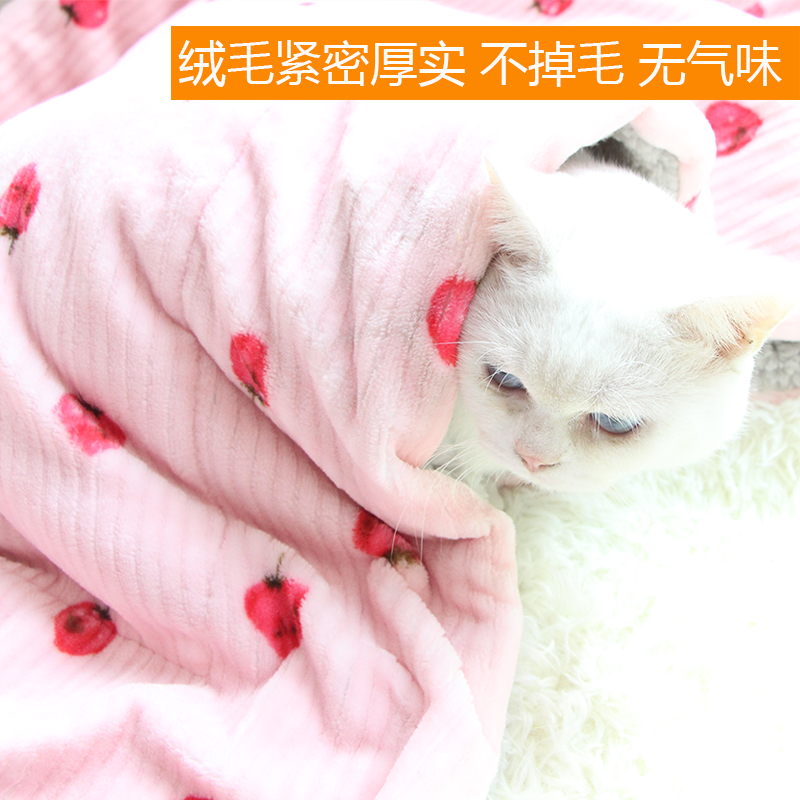 宠物毛毯加厚猫咪专用小毯子猫垫子冬季狗狗被子狗睡垫冬天珊瑚绒