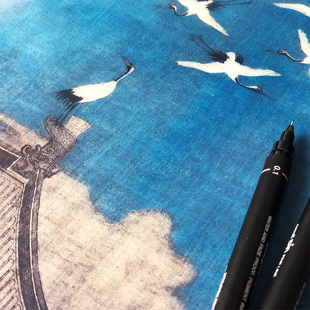 韵文博鉴 敦煌文创九色鹿瑞鹤A4文件袋收纳加厚办公资料袋礼品送