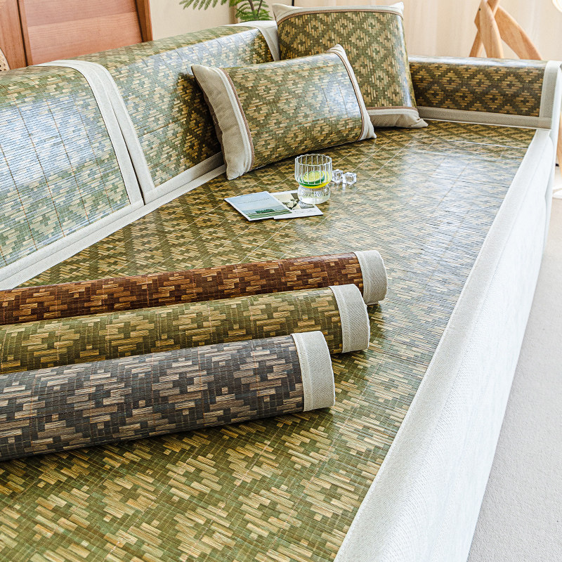 冷感竹席沙发垫子夏季凉席坐垫防滑皮沙发套罩靠背巾夏天凉垫定做,居家布艺,沙发垫,淘宝优惠券,粉丝福利购,淘宝优惠卷