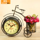 钟金属座钟 卧室客厅钟表摆件田园小钟台式 水培时钟 静音台钟 欧式