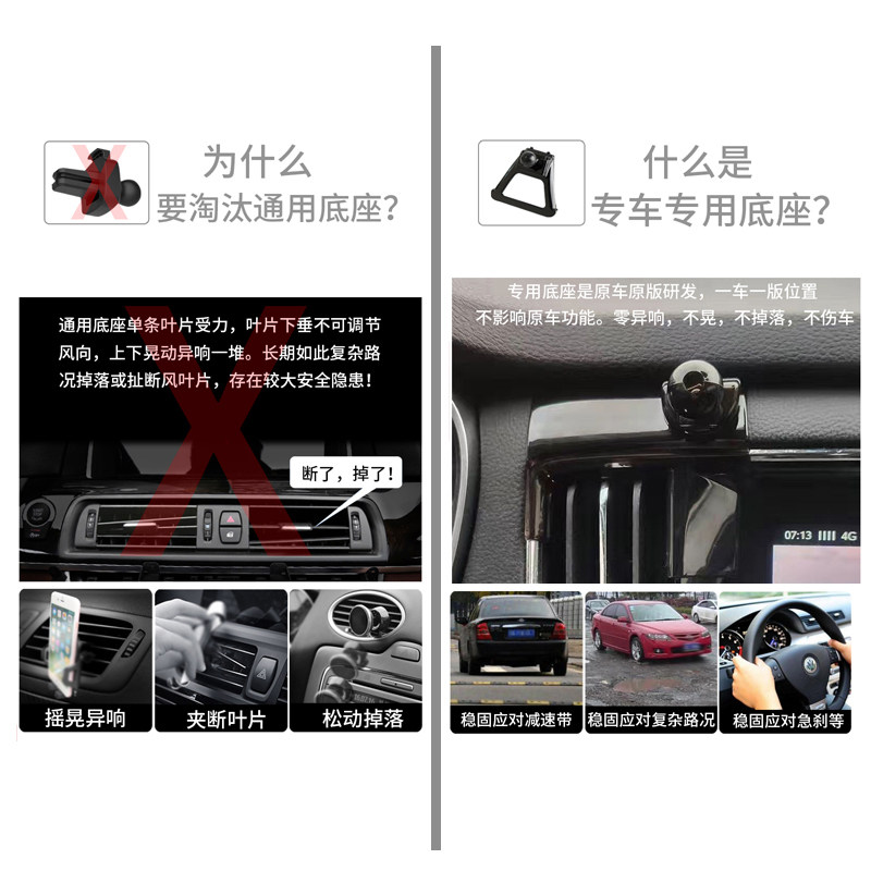 用于荣威i5/i6 RX5 MAX 5PLUS Ei5 RX8 RX3车载手机支架底座配件