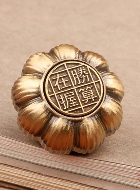 黄铜胜算在握手把件创意把玩装饰摆件大蒜复古转转金属工艺品车内