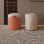 化妆凳轻奢高级感女生卧室可旋转化妆椅圆凳2024新款 梳妆台凳子