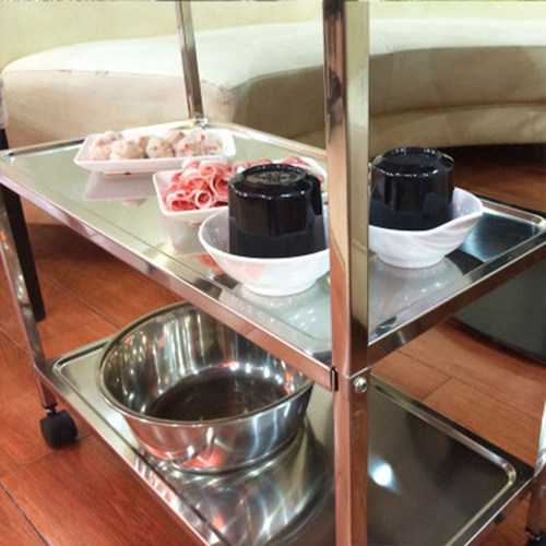 改装早餐车轮子移动不锈钢餐车推车餐厅商用收碗车酒店饭店食堂