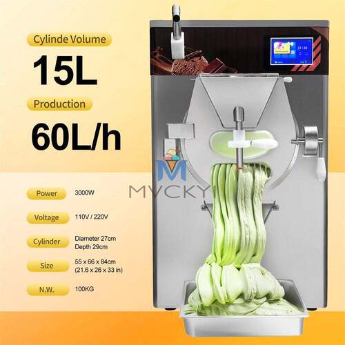 明毅工厂直供 5功能 60L/H 现做现卖意式Gelato 商用硬冰淇淋机