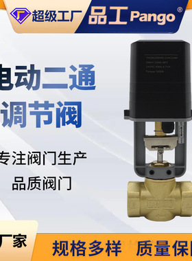 电动二通调节阀24V220VDN20DN65黄铜材质适用于冷热水阀门