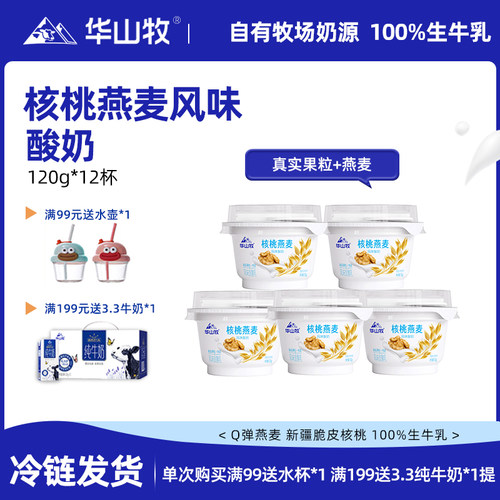 华山牧核桃燕麦风味酸奶12碗
