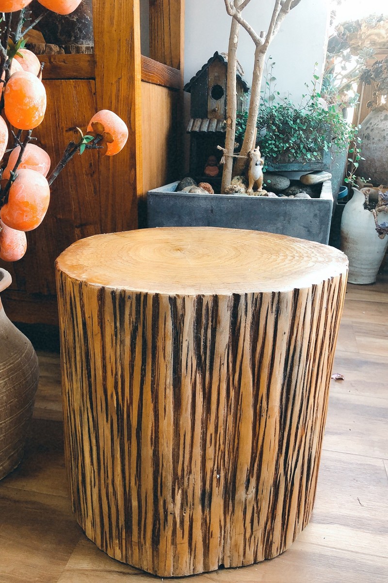 根雕凳子实木墩子原木树桩木桩底座树墩茶几配凳大板支架圆木凳子