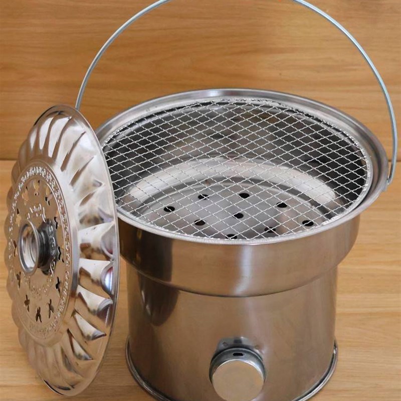 烤火盆取暖炉碳火盆烤火炉烧烤炉架木炭家用农村老式户外野炊搬家