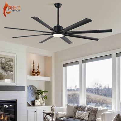 变频风扇吊灯简约现代吊扇灯商用别墅餐厅客厅大尺寸风工业风扇灯